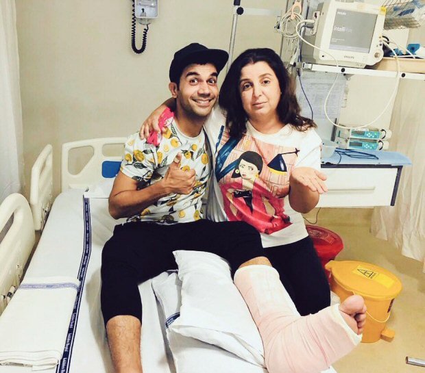 On Instagram, Rajkummar posted a photograph in which his leg is plastered, while he poses with the show's host Farah Khan. "Everyone was asking me to break a leg, specially Farah Khan, and see I've literally done that. Two fractures, one surgery, but not that bad. Got to learn some amazing dance moves. "Thank you team 'Lip Sing Battle' and my apologies Kriti Sanon, couldn't shoot today. Apologies everyone couldn't finish it today, but very soon hopefully," he wrote. "Shaadi Mein Zaroor Aana" is set for release on November 10. It also stars Kriti Kharbanda. Rajkummar Rao,actor Rajkummar Rao,Shaadi Mein Zaroor Aana,Shaadi Mein Zaroor Aana prmotion,Shaadi Mein Zaroor Aana movie promotion,Rajkummar Rao promotes Shaadi Mein Zaroor Aana