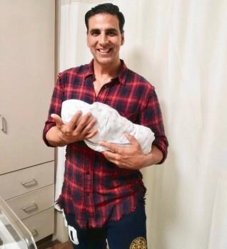 Bollywood star Akshay Kumar, who was instrumental in the union of actress Asin Thottumkal and Micromax co-founder Rahul Sharma, is ecstatic that the couple has welcomed a daughter. Akshay congratulated them on the arrival of their first child, and on social media he shared a photograph of himself smiling at the camera as he held the newborn. 