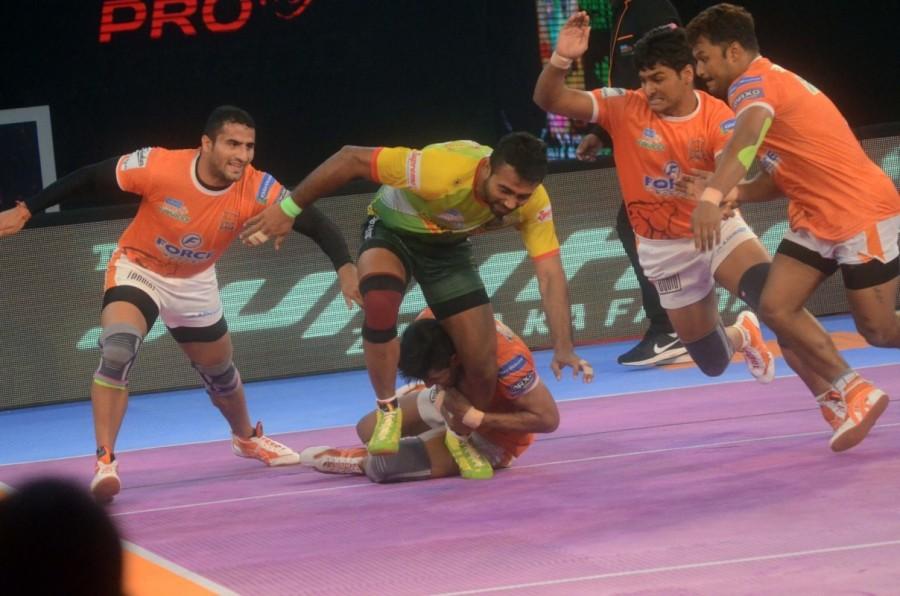 Patna will now take on Bengal in the second qualifier in Chennai on Thursday, the winner of which will meet Gujarat Fortunegiants in the final on Saturday. Pro Kabaddi League,Pro Kabaddi League 2017,Patna Pirates stun Puneri Paltan,Patna Pirates beats Puneri Paltan,Patna Pirates,Puneri Paltan,Bengal Warriors