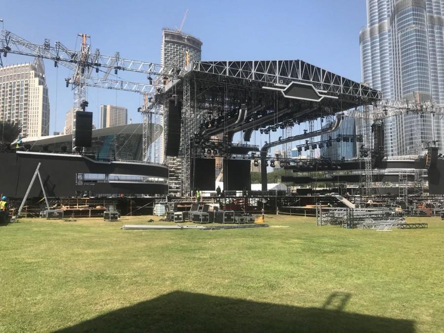 Grand set & Visual work set for the massive Audio launch event of Rajinikanth, Akshay Kumar's 2.0 movie. 2point0,2point0 audio launch,2.0 audio launch,2.0 music launch,Rajinikanth,Akshay Kumar