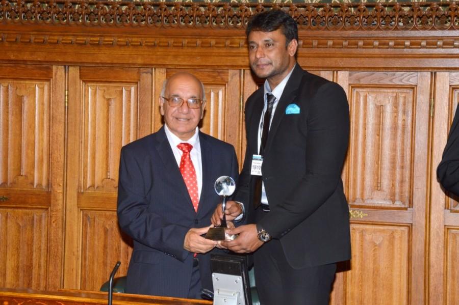 Challenging star Darshan is the first south indian actor to recieve global diversity award. Challenging star Darshan,Darshan,Challenging star,Darshan at British Parliament,British Parliament