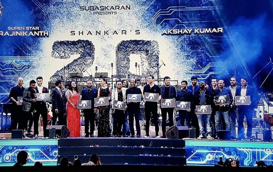 Tamil movie 2.0 Music Launch event held in Dubai. Celebs like Rajinikanth, Akshay Kumar, Shankar, AR Rahman, Amy Jackson and others graced the event. Rajinikanth,Akshay Kumar,Shankar,AR Rahman,Amy Jackson,2.0,2.0 Music Launch,2.0 Music Launch pics,2.0 Music Launch images,2.0 Music Launch stills,2.0 Music Launch picture,2.0 Music Launch photos