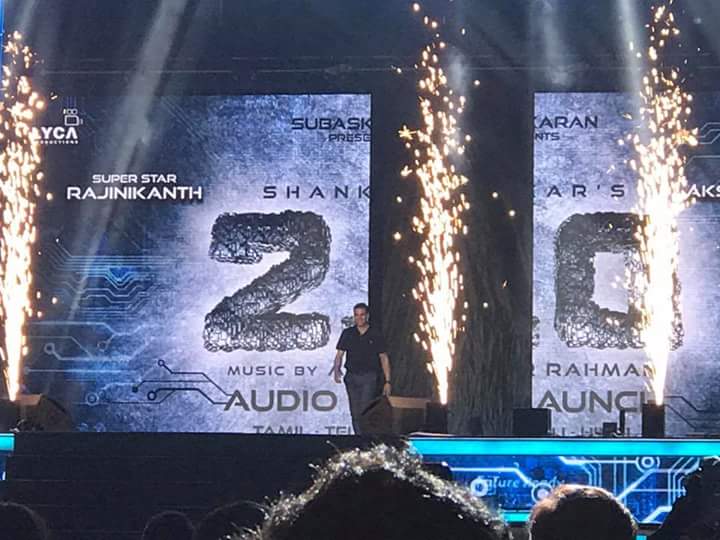 Tamil movie 2.0 audio Launch event held in Dubai. Celebs like Superstar Rajinikanth, Akshay Kumar, Shankar, AR Rahman, Amy Jackson, Dhanush and others graced the event. Rajinikanth,Akshay Kumar,Shankar,AR Rahman,Amy Jackson,2.0,2.0 Music Launch,2.0 Music Launch pics,2.0 Music Launch images,2.0 Music Launch stills,2.0 Music Launch picture,2.0 Music Launch photos