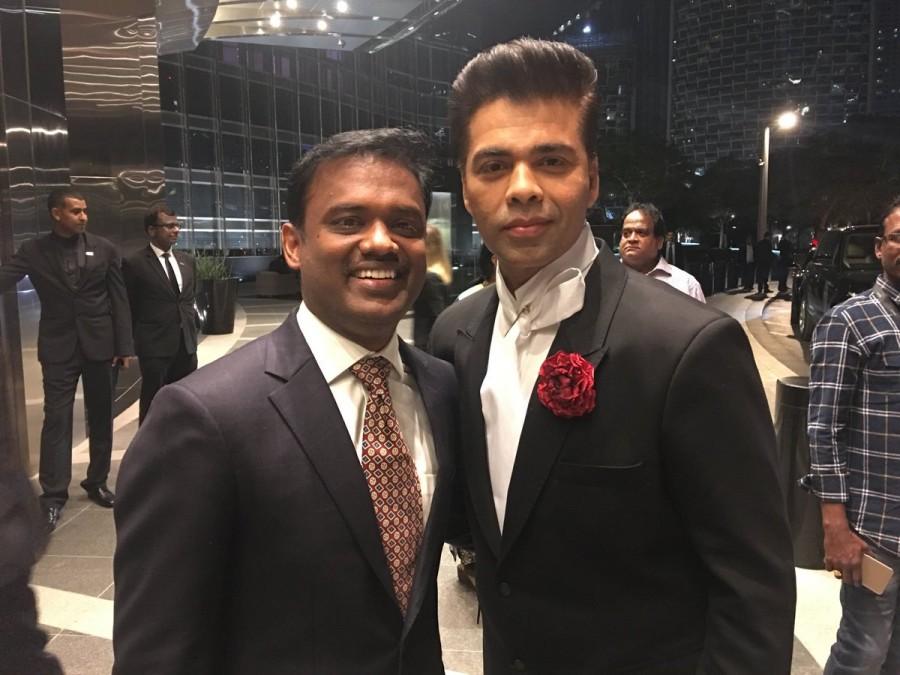 Raju Mahalingam, Karan Johar at 2.0 audio launch. Shankar,AR Rahman,Karan Johar,director Shankar,2.0 audio launch,2.0 music launch,2.0 audio launch pics,2.0 audio launch images,2.0 audio launch stills,2.0 audio launch pictures
