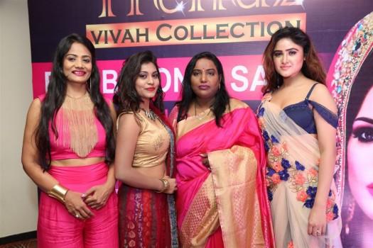 Actress Priyanka Augustin, Sony Charishta inaugurated Trendz Vivah Collection Exhibition & Sale at Taj Krishna.