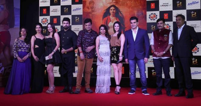 Bhani Singh, Aarya Babbar, Sunny Leone, Arbaaz Khan spotted at Tera Intezaar Trailer Launch.