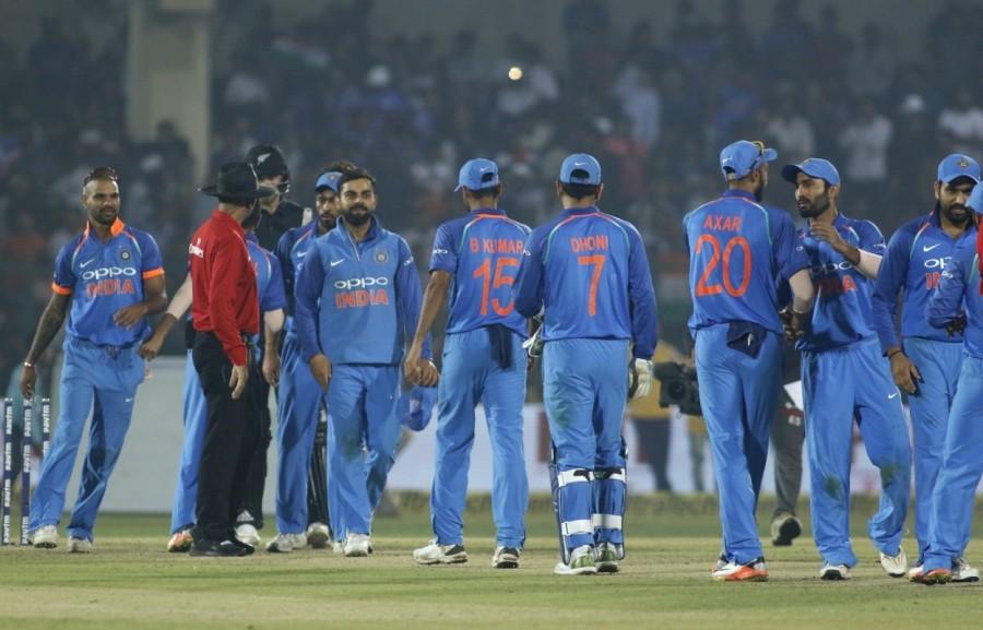 Brief scores: India 337/6 (Rohit Sharma 147, Virat Kohli 113; Mitchell Santner 2/58) against New Zealand 331/7 (Colin Munro 75, Kane Williamson 64, Tom Latham 65; Yuzvendra Chahal 2/47). India beat New Zealand,India vs New Zealand,India New Zealand,India beat New Zealand 3rd ODI,Virat Kohli,Jasprit Bumrah,Rohit and Kohli,Rohit Sharma