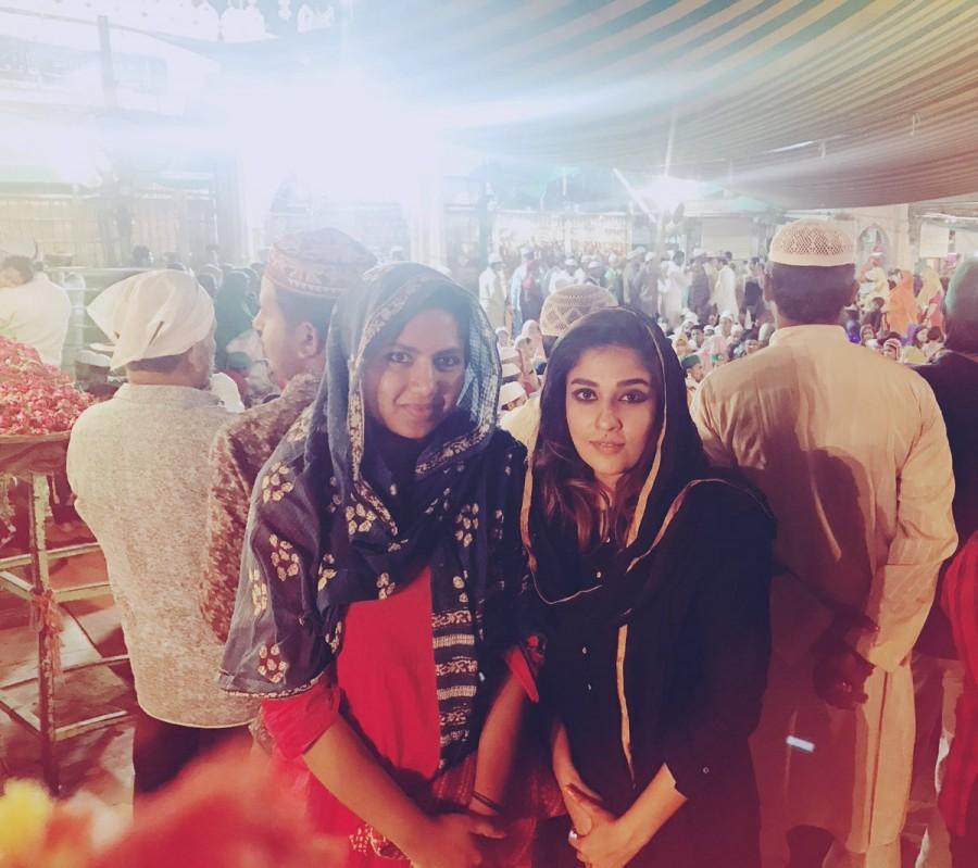Neeraja Kona and Nayanthara at Ajmer Dargah in Rajasthan. Sivakarthikeyan and Nayanthara,Sivakarthikeyan,Nayanthara,Velaikkaran song shooting,Velaikkaran,Velaikkaran song,Neeraja Kona,Velaikkaran movie