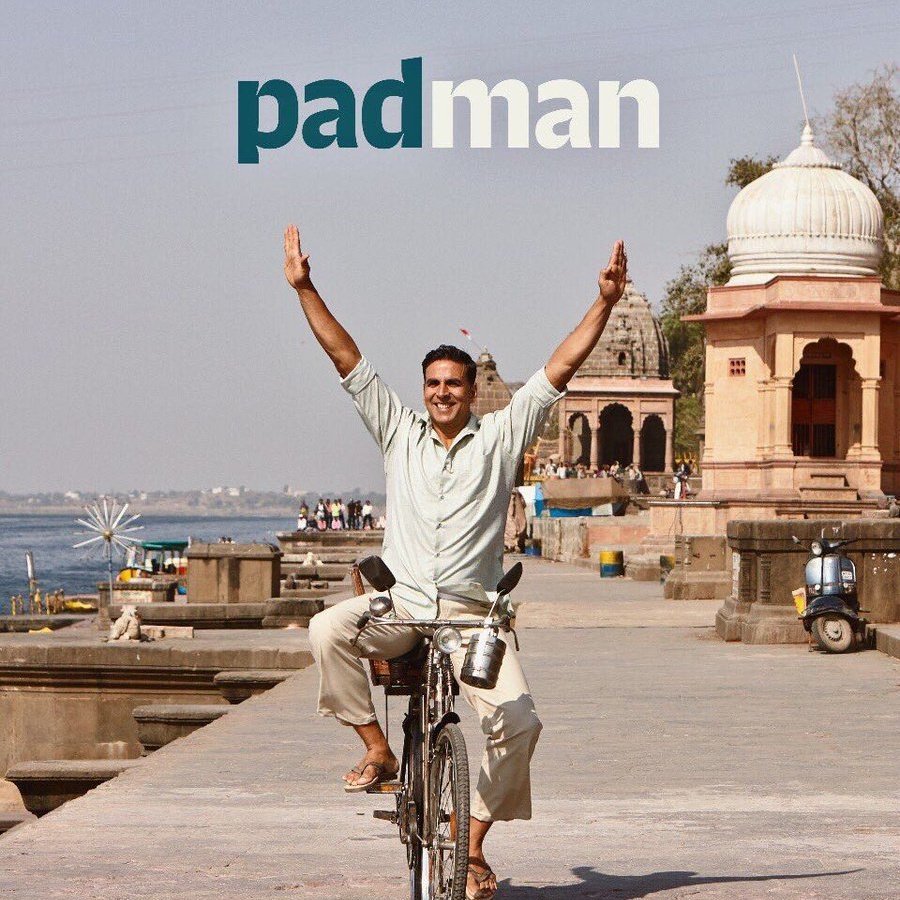 Inspired by the life of Coimbatore-based Arunachalam Muruganantham, who found a way to make affordable sanitary napkins for women in his village, "Padman" also features Sonam Kapoor and Radhika Apte. The film has been written and directed by R. Balki. Akshay Kumar,Padman,akshay kumar padman,Padman first look,Padman poster,Padman movie poster,Radhika Apte,Sonam Kapoor