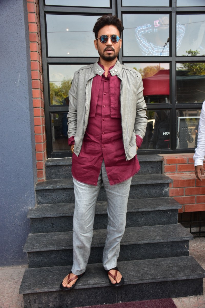 Bollywood Actor Irrfan Khan promotes his upcoming movie Qarib Qarib Singlle at Novotel. Irrfan Khan,Qarib Qarib Singlle,Irrfan Khan promotes Qarib Qarib Singlle,Qarib Qarib Singlle promotion,Qarib Qarib Singlle movie promotion