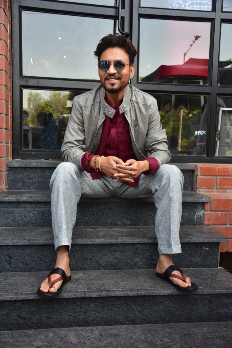 Bollywood Actor Irrfan Khan promotes his upcoming movie Qarib Qarib Singlle at Novotel in Mumbai. Irrfan Khan,Qarib Qarib Singlle,Irrfan Khan promotes Qarib Qarib Singlle,Qarib Qarib Singlle promotion,Qarib Qarib Singlle movie promotion