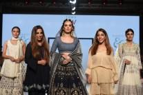 Evelyn Sharma showcase a creation of Designer Sukriti Aakriti during India Beach Fashion Week.