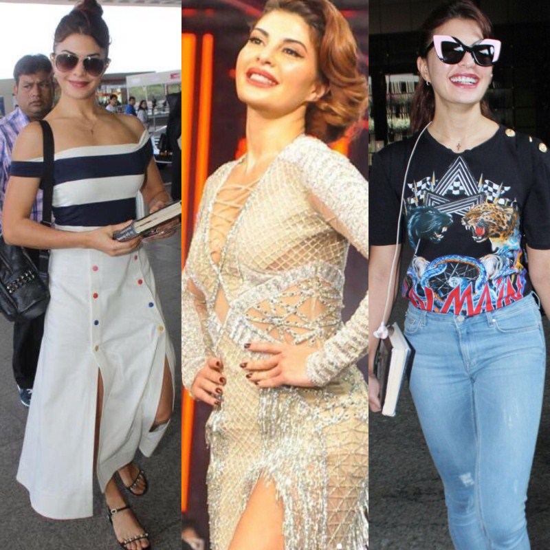She looked extremely hot while showing off her shoulders n the blue and white strips off-shoulder top paired with a white skirt with long slits. The all legged beauty gracefully completed her look with a pair of glares and a bun. While in Hyderabad, Jacqueline walked the ramp for a fashion show dressed in shimmery silver outfit. The actress raised the heat of the event as she walked as a show-stopper. The diva wore a full sleeve dress with The strappy deep neckline and a long side slit made her look gorgeous than ever. The B-Town hottie never fails to impress us with her styling and she definitely makes all heads turnaround. Jacqueline Fernandez,actress Jacqueline Fernandez,Jacqueline Fernandez hot pics,Jacqueline Fernandez hot images,Jacqueline Fernandez hot stills,Jacqueline Fernandez hot pictures,Jacqueline Fernandez hot photos