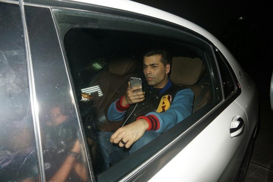 Director Karan Johar at the special screening of upcoming film "Ittefaq" in Mumbai on Oct 30, 2017. Sonakshi Sinha,Karan Johar,Mandira Bedi,Chunky Pandey,Shatrughan Sinha,Ittefaq,Ittefaq Special screening,Ittefaq Special screening pics,Ittefaq Special screening images,Ittefaq Special screening stills,Ittefaq Special screening pictures,Irrfan Khan