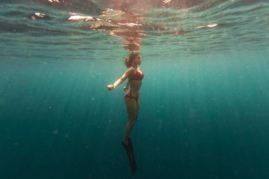 South Indian actress Shriya Saran flaunts her hot bikini avatar underwater.