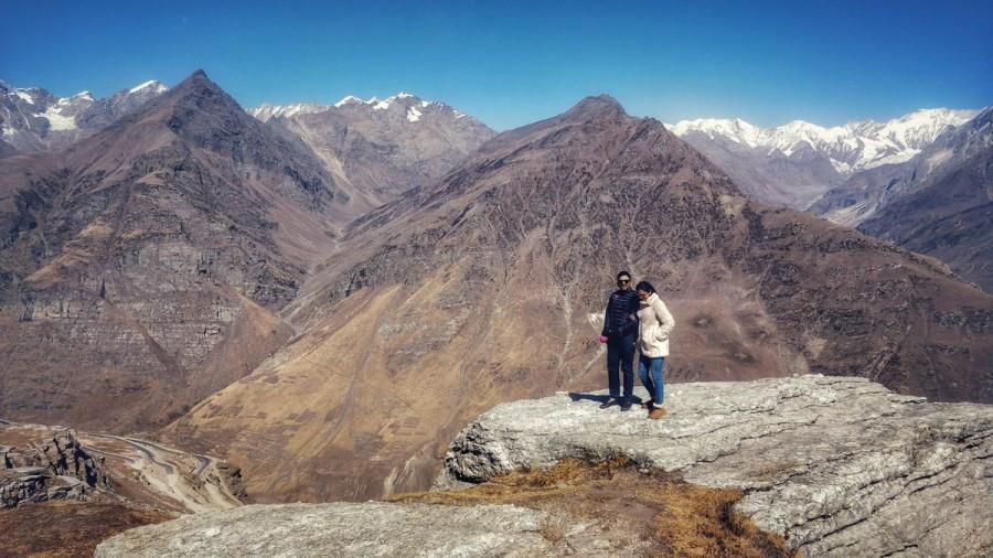 South Indian actor Allu Arjun with his wife Sneha at Rohtang Pass. Allu Arjun,Ram Charan,Allu Sirish,Allu Arjun at Rohtang Pass,Ram Charan at Rohtang Pass,Allu Sirish at Rohtang Pass,Ram Charan Teja