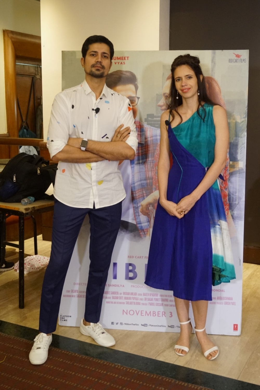 Actors Kalki Koechlin and Sumeet Vyas during the promotion of their upcoming film "Ribbon" in Mumbai on Oct 30, 2017. Kalki Koechlin and Sumeet Vyas,Kalki Koechlin,Sumeet Vyas,Ribbon,Ribbon promotion,Ribbon movie promotion,Ribbon promotion pics,Ribbon promotion images,Ribbon promotion stills,Ribbon promotion pictures,Ribbon promotion photos