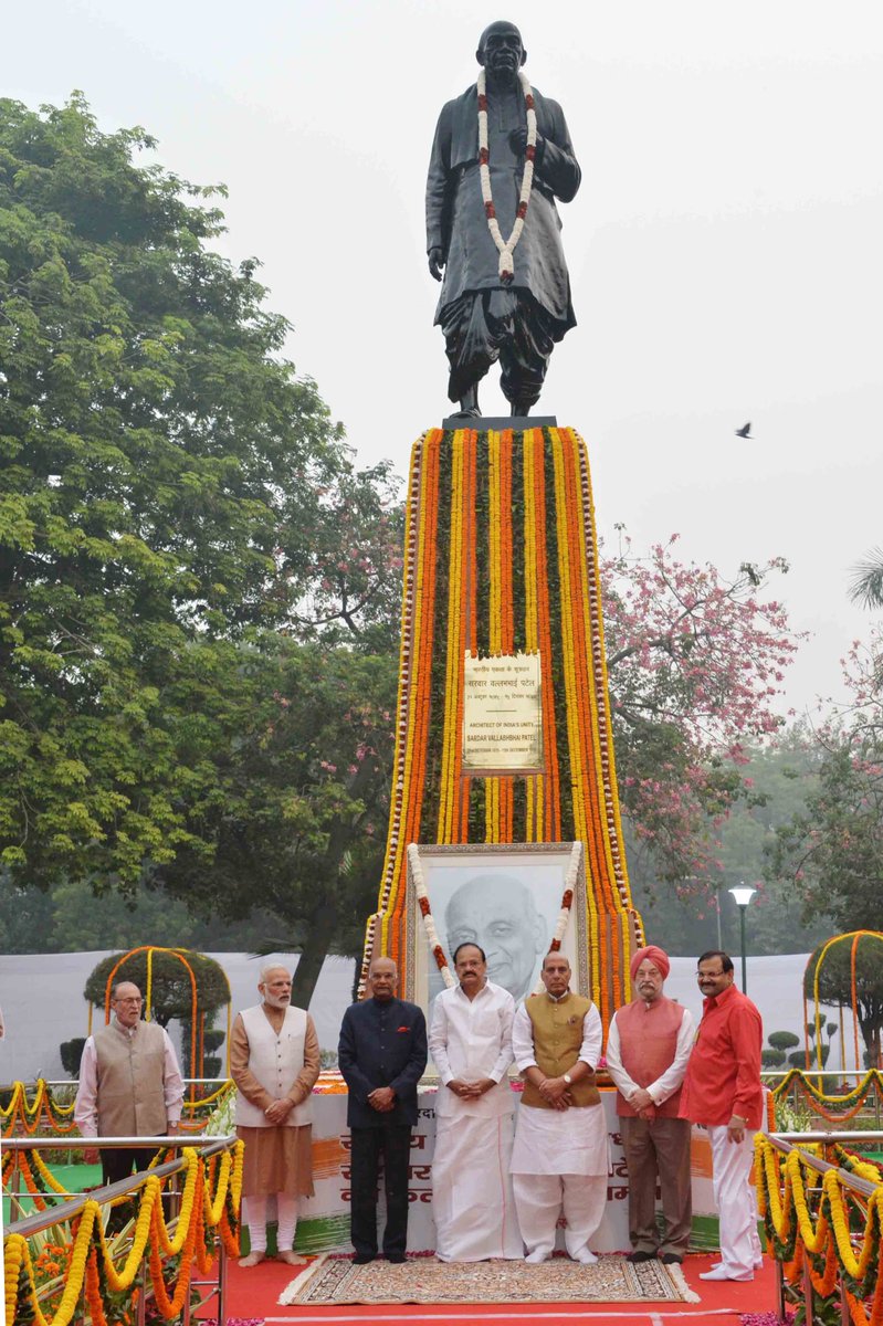 Patel, the first Deputy Prime Minister of India, was born on October 31, 1875 in Nadiad, a small village in Gujarat. Popularly known as the 'Iron Man' of India, he was conferred with the highest civilian honour, Bharat Ratna, in 1991 for his services to the nation. Narendra Modi,PM Narendra Modi,PM Modi,Modi,Narendra Modi pays tribute to Sardar Patel,Sardar Patel,Sardar Vallabhbhai Patel,142nd birth anniversary of Sardar Vallabhbhai Patel,Sardar Patel birth anniversary