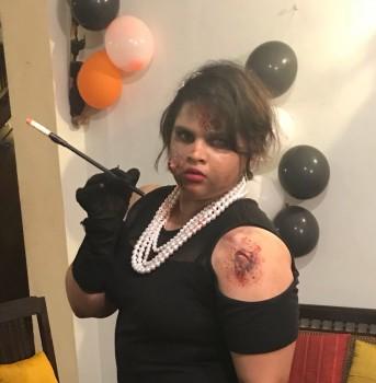 South Indian actress Vidyu Raman's Halloween costume.