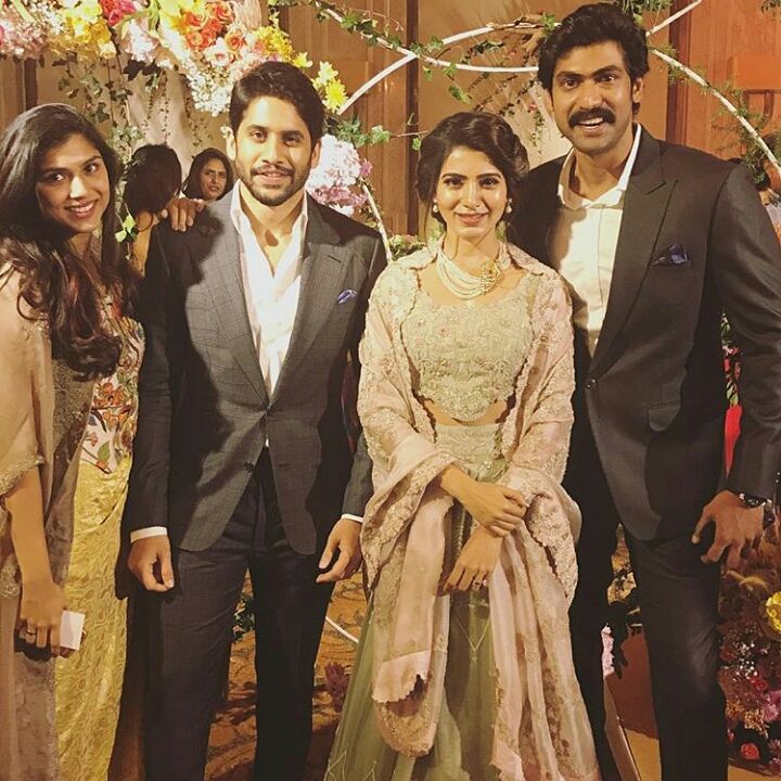 Rana Daggubati at Naga Chaitanya and Samantha's Wedding Reception. Naga Chaitanya,Samantha,Samantha Ruth Prabhu,Naga Chaitanya and Samantha,Naga Chaitanya and Samantha Wedding Reception,Naga Chaitanya and Samantha Reception,Naga Chaitanya Wedding Reception,Samantha Wedding Reception