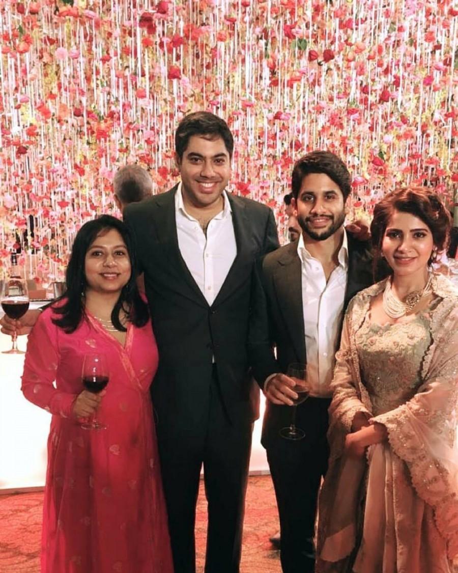 Actor Naga Chaitanya and Samantha's Wedding Reception images. Naga Chaitanya,Samantha,Samantha Ruth Prabhu,Naga Chaitanya and Samantha,Naga Chaitanya and Samantha Wedding Reception,Naga Chaitanya and Samantha Reception,Naga Chaitanya Wedding Reception,Samantha Wedding Reception