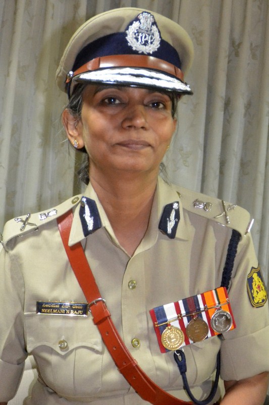 Neelamani N Raju who assumed charge as DG and IGP of Karnataka at DGP Office in Bengaluru, on Oct 31, 2017. Neelamani N Raju,Neelamani N Raju as Karnataka DG & IGP,Karnataka DG & IGP,First Woman Police Chief