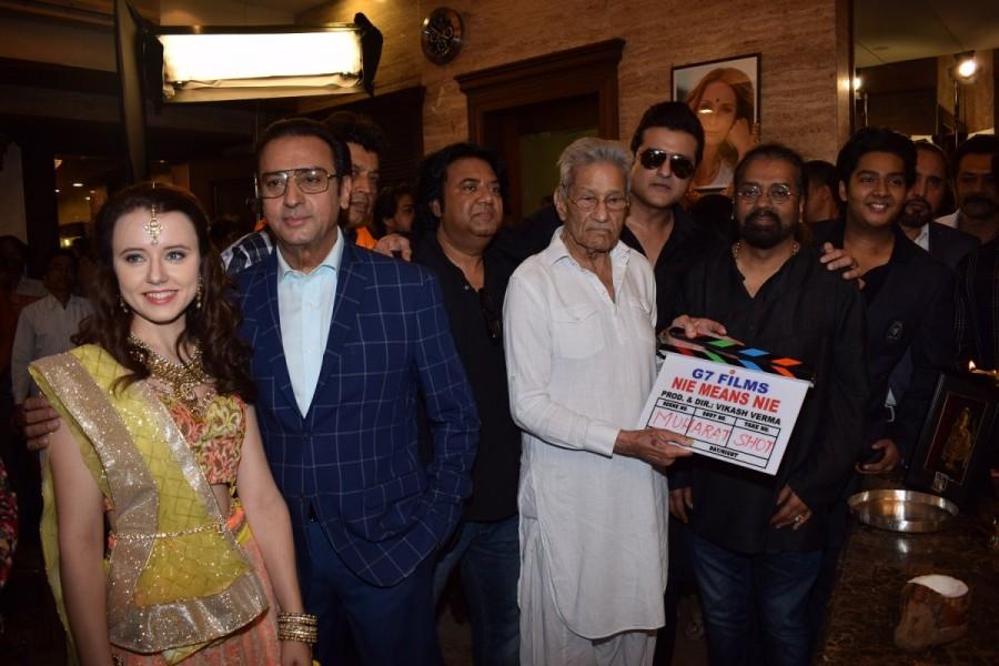 Rajkumar Kohli and Gulshan Grover at Indo-Polish film 'Nie means Nie