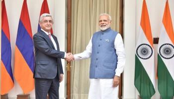Narendra Modi,Armenian President Serzh Sargsyan,Narendra Modi meets Serzh Sargsyan,Serzh Sargsyan,Prime Minister Narendra Modi,PM Narendra Modi