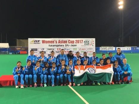 India created history as they edged past China 5-4 via shootouts to win the women's Asia Cup hockey title here on Sunday. With this, India also qualified for next year's World Cup as Continental Champions. It was skipper Rani who scored the winning goal for India while Savita made a great save in sudden death to ensure India the 5-4 score in the penalty shootout. Earlier, it was Navjot Kaur who scored India's lone goal in the 25th minute. It was in 2004 when the Indian Women's Team lifted the Asia Cup after beating Japan 1-0 in the final.