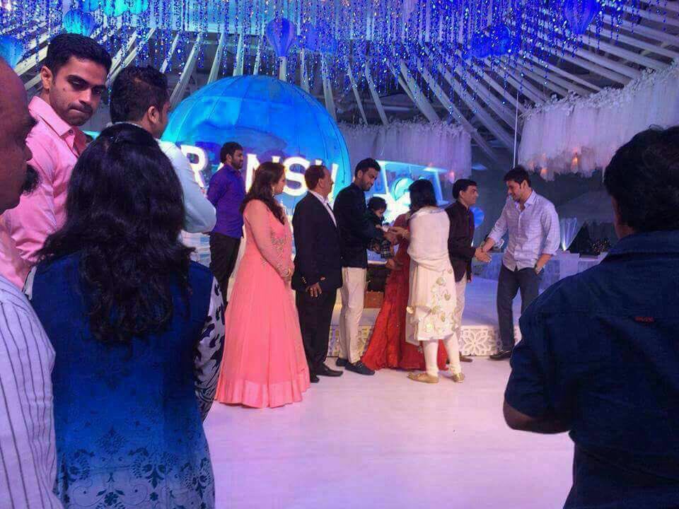 Mahesh Babu and Namrata Shirodkar at producer Dil Raju's grandson Aransh's 1st B'day function. Mahesh Babu and Namrata,Mahesh Babu and Namrata Shirodkar,Mahesh Babu,Namrata Shirodkar,Dil Raju,Dil Raju grandson,Dil Raju grandson birthday