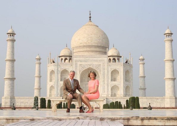 Belgium's King Phillipe and Queen Mathilda on Monday visited the Taj Mahal in New Delhi. King Philippe and Queen Mathilde,King Philippe,Queen Mathilde,King Philippe,Queen Mathlide visit Taj Mahal,King Philippe visits Taj Mahal,Queen Mathlide visits Taj Mahal,Taj Mahal