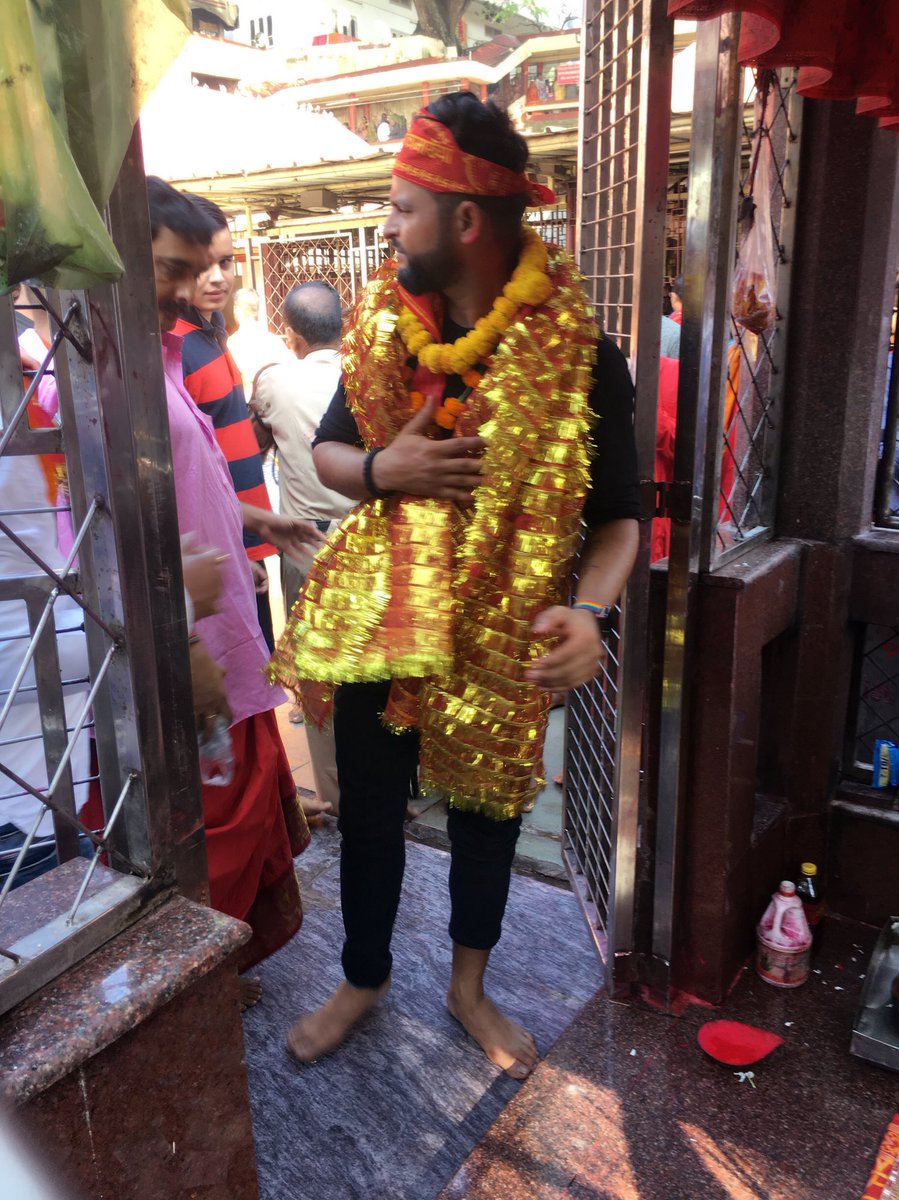 Indian professional cricketer Suresh Raina visits Kamakhya Devi temple. Kamakhya Devi temple,Suresh Raina,Suresh Raina visits Kamakhya Devi temple,Kamakhya Devi,Suresh Raina at Kamakhya Devi temple