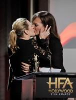 Kate Winslet and Allison Janney kiss,Kate Winslet,Allison Janney,Kate Winslet Allison Janney kiss,Kate Winslet Allison Janney lock lips,Hollywood Film Awards
