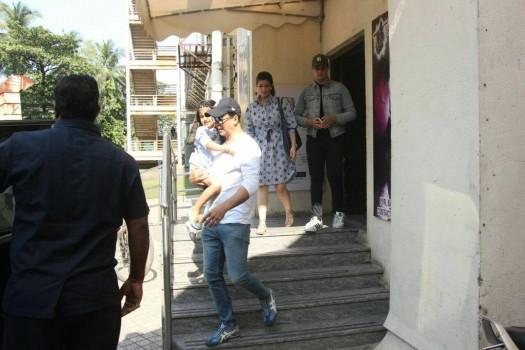 Bollywood star Akshay Kumar with his family spotted at Juhu PVR.