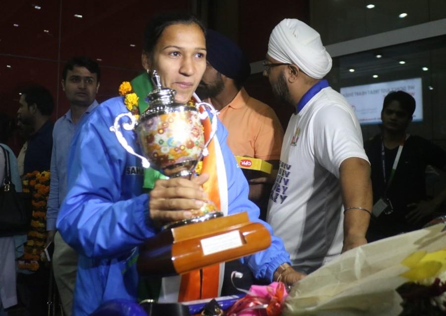 This was the Indian women's second Asia Cup title. They had won their last continental title in 2004. Indian women's hockey team,women's hockey team,T3 Airport,Indian women hockey team