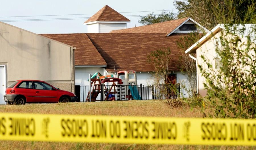The playground at the site of a shooting at the First Baptist Church of Sutherland Springs, Texas, U.S. November 6, 2017. Mass shooting,Texas church,First Baptist Church,Texas church gunman Devin Kelley,Devin Kelley