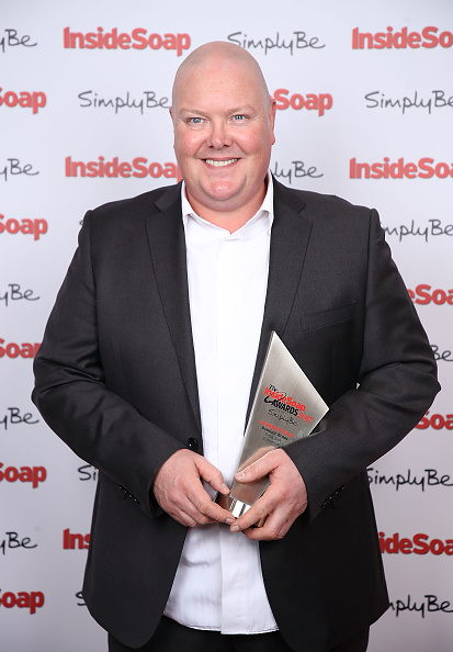 Dominic Brunt attends the Inside Soap Awards held at The Hippodrome on November 6, 2017 in London, England. Natalie J Robb,Lucy Fallon,Davood Ghadami,Rachel Adedeji,Dominic Brunt,Inside Soap Awards 2017,Inside Soap Awards,Inside Soap Awards 2017 winners