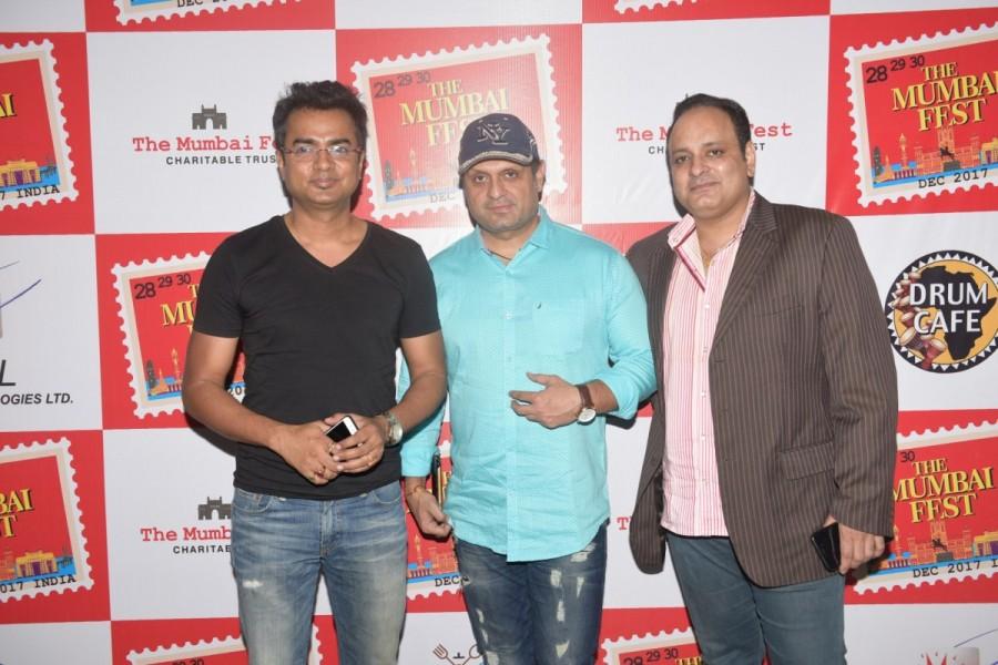 Debojit Saha with DJ Sheizwood and Prashant Virendra Sharma at The Mumbai Fest. Shilpa Shetty,Ankit Tiwari,Indradyumna Swami,Shri Lokesh Muni,The Mumbai Fest,The Mumbai Fest - Charitable Trust