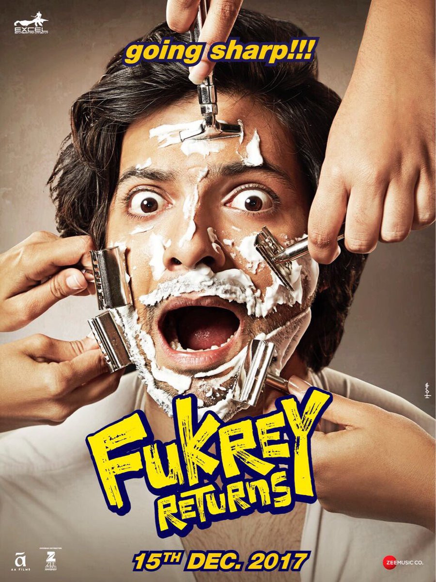 Going sharp of Fukrey Returns. Richa Chadha,Pulkit Samrat,Ali Fazal,Manjot Singh,Fukrey Returns first look poster,Fukrey Returns first look,Fukrey Returns poster,Fukrey Returns movie poster