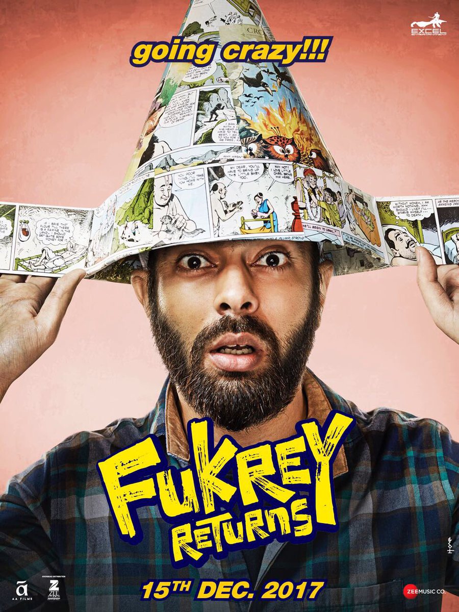 Crazy poster of Fukrey Returns. Richa Chadha,Pulkit Samrat,Ali Fazal,Manjot Singh,Fukrey Returns first look poster,Fukrey Returns first look,Fukrey Returns poster,Fukrey Returns movie poster