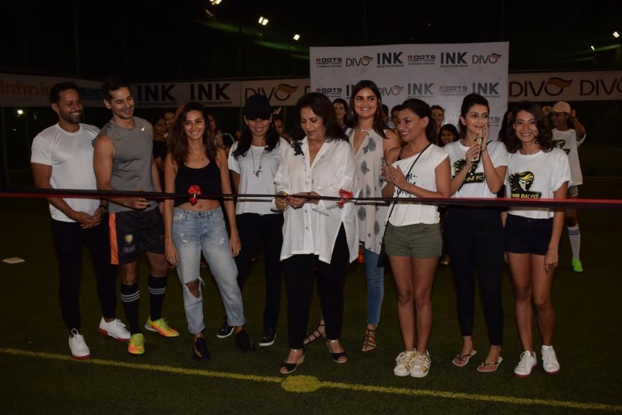 Shibani Dandekar and Dino Morea at the opening ceremony of "Women Roots Premier League" in Mumbai. Shibani Dandekar and Dino Morea,Shibani Dandekar,Dino Morea,Women Roots Premier League,Women Roots Premier League opening ceremony,Women Roots Premier League launch