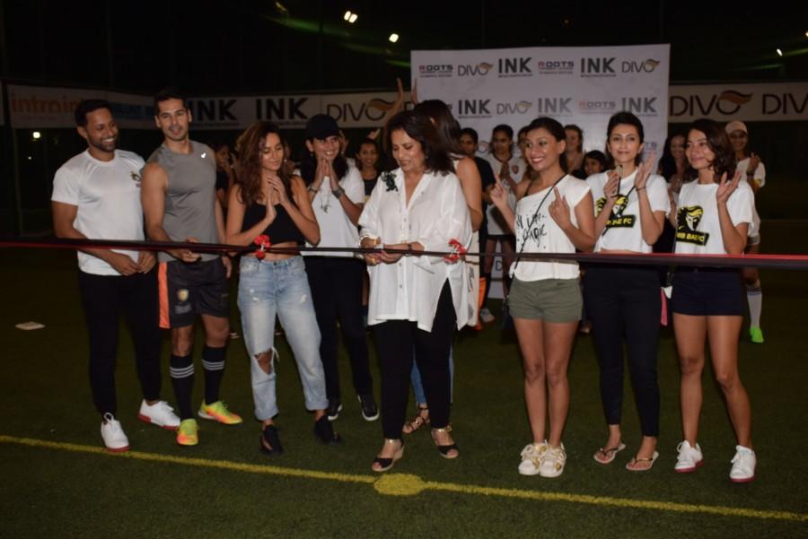 Actors Shibani Dandekar and Dino Morea at the opening ceremony of "Women Roots Premier League" in Mumbai on Nov 8, 2017. Shibani Dandekar and Dino Morea,Shibani Dandekar,Dino Morea,Women Roots Premier League,Women Roots Premier League opening ceremony,Women Roots Premier League launch