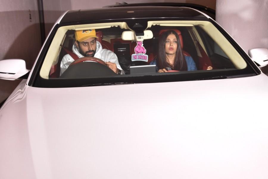 Abhishek Bachchan and Aishwarya Rai snapped at Manish Malhotra's house. Abhishek Bachchan and Aishwarya Rai,Abhishek Bachchan,Aishwarya Rai,Aishwarya Rai Bachchan,Karan Johar,Manish Malhotra,Manish Malhotra dinner party,Aishwarya Rai and Manish Malhotra,Aishwarya Rai oops,Aishwarya Rai oops MOMENT,Aishwarya Rai oops MOMENT pi