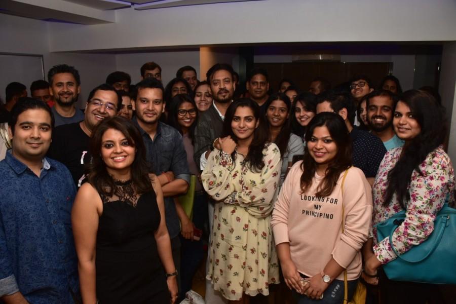 Some lucky singles got a chance to attend a special preview of the Irrfan Khan - Parvathy starrer 'Qarib Qarib Singlle' even before it's release. Irrfan and Parvathy attended the screening and interacted with all the 'Qarib Qarib Singlles' at the event. Everyone were all smiles as they clicked pictures and got candid with the stars. Qarib Qarib Singlle,Qarib Qarib Singlle special screening,Qarib Qarib Singlle screening,Irrfan Khan and Parvathy,Irrfan Khan,Parvathy