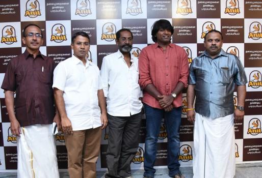 Actor Vijay Sethupathi releases Anil Foods New Logo in Chennai.