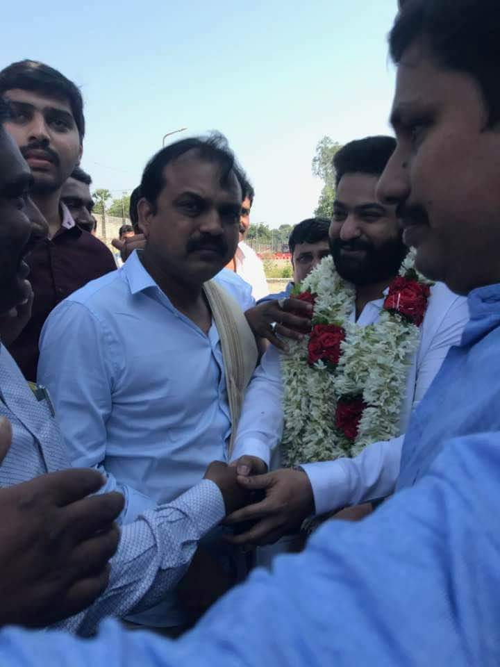NTR, Koratala Shiva visit Bhadrachalam temple. Jr NTR,Jr NTR visits Bhadrachalam,Bhadrachalam Temple,#NTRAtBhadrachalam,NTR at Bhadrachalam,Jr NTR new pics,Jr NTR new images,Jr NTR new pictures,Jr NTR new photos