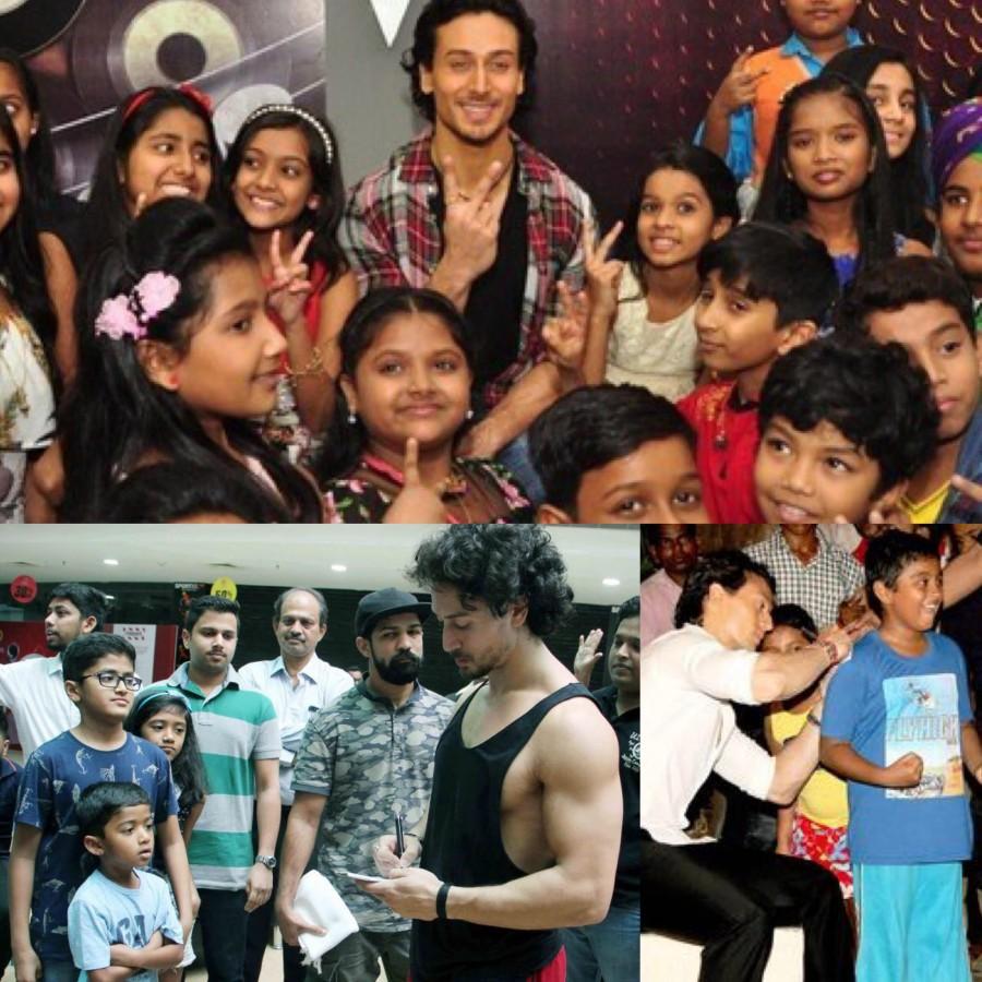 Tiger Shroff who is one of the most popular actors amongst kids always gets approached for autographs by his little fans as kids mostly don't own a cell phone. Tiger who is also the brand ambassador for a kids channel is seen being a favorite among them. Tiger Shroff,Tiger Shroff Autographs,Tiger Shroff Autographs as selfies,actor Tiger Shroff
