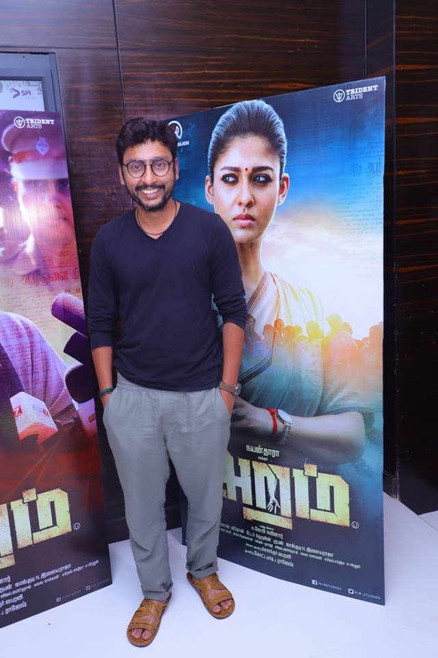 RJ Balaji at Nayanthara's Aramm Premier Show. Sivakarthikeyan,Vignesh Shivan,Nayanthara,Aramm Premier Show,Aramm Premier Show pics,celebs at Aramm Premier Show,Aramm Premier Show images,Aramm Premier Show stills,Aramm Premier Show pictures,RJ Balaji,Revathi