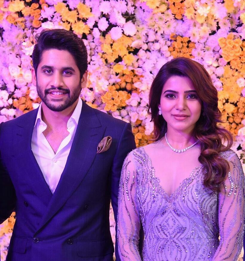 Celebs like Chiranjeevi, Ram Charan, Allu Arjun, SS Rajamouli spotted at Naga Chaitanya and Samantha Akkineni Wedding Reception. Chiranjeevi,Ram Charan,Allu Arjun,SS Rajamouli,Naga Chaitanya and Samantha Akkineni Wedding Reception,Naga Chaitanya,Samantha Akkineni Wedding Reception,Samantha Wedding Reception,Samantha Wedding Reception pics,Samantha Wedding Reception images,Samantha