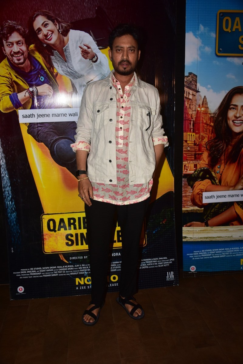 The QQS team also keep a special screening for the single audience, they collaborated with an online dating application and kept a special preview screening with the winners of the contest through the application. Everyone who saw the film were all praise for it. Rrfan Khan,Parvathy,Tanuja Chandra,Sutupa Sikhder,Makesh Bhatt,Deepak Dobriyal,Gulshan Devaiah,Rasika duggal,Tisca Chopra,Qarib Qarib Singlle,Qarib Qarib Singlle special screening